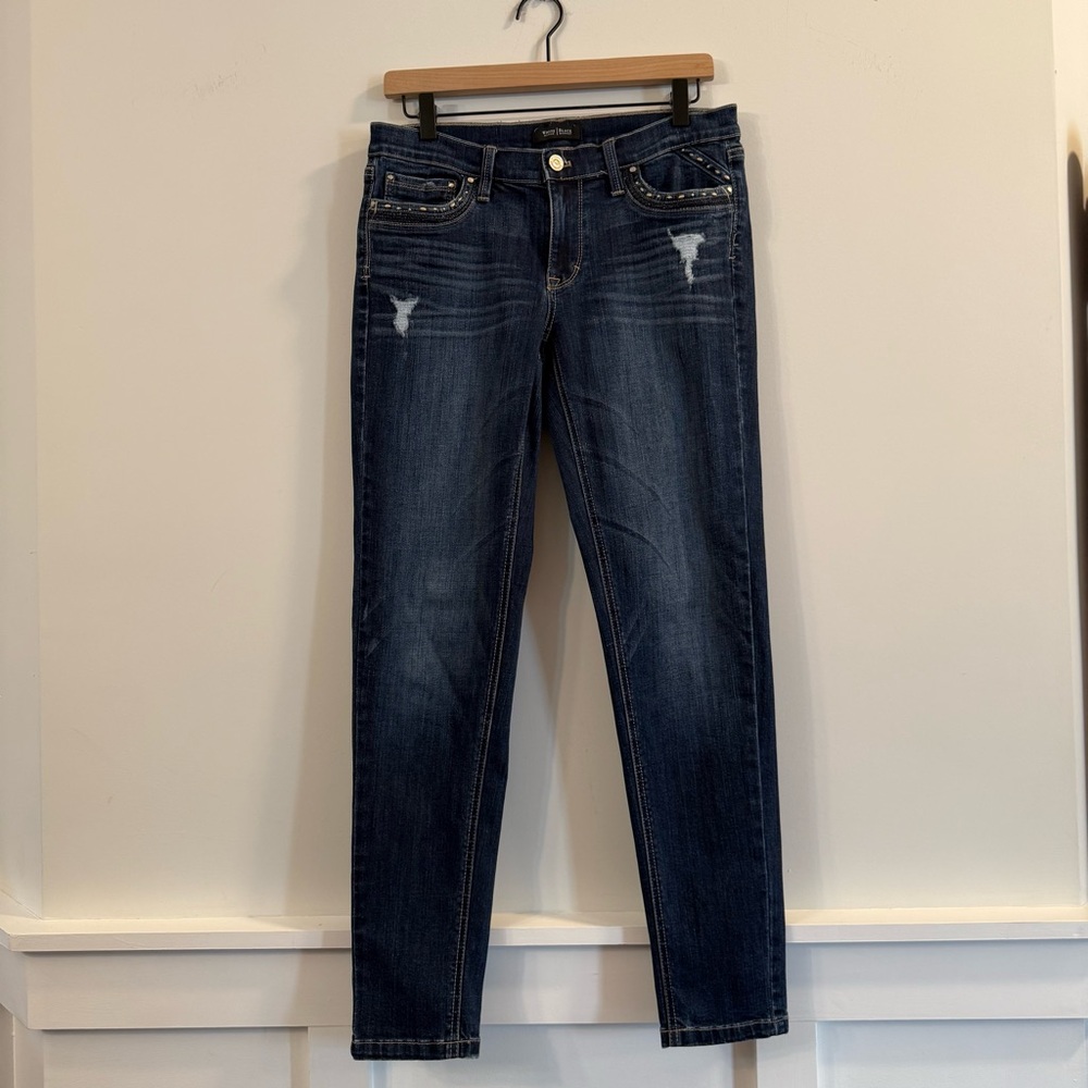 White House Black Market Dark Blue girlfriend Jeans